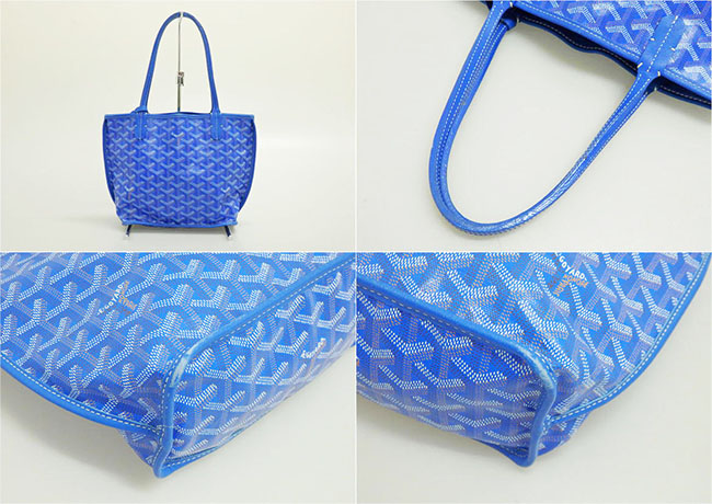 GOYARD ゴヤール アンジュミニ リバーシブルトートバッグ MAE 020171 ブルー、ホワイト トートバッグ ポーチ付き レディース  Goyard2020075
