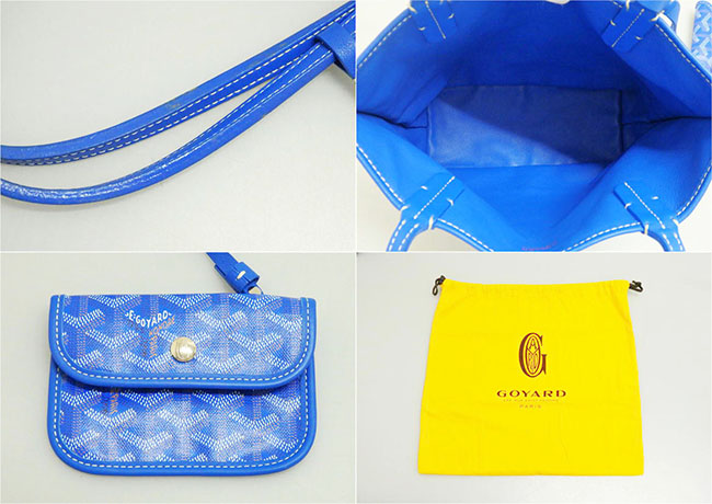 GOYARD ゴヤール アンジュミニ リバーシブルトートバッグ MAE 020171 ブルー、ホワイト トートバッグ ポーチ付き レディース  Goyard2020075
