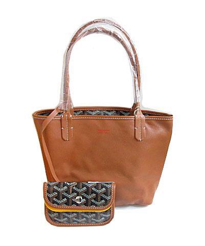 GOYARD ゴヤール 「アンジュ」 ANJOU MINI トート バッグ リバーシブル 黒×ナチュラル Goyard2020076