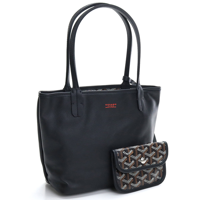 ゴヤール アンジュ ANJOU MINI トートバッグ リバーシブル 黒 ショッパーリボン付き サンルイ Goyard2020077