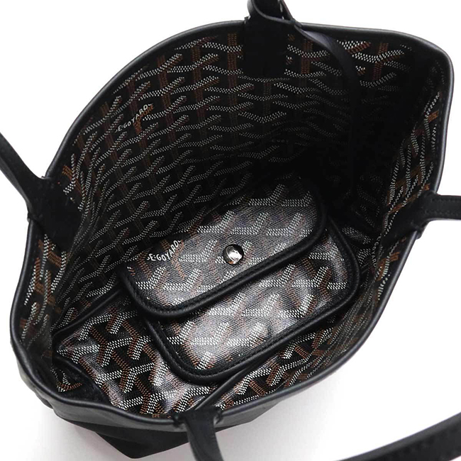 ゴヤール アンジュ ANJOU MINI トートバッグ リバーシブル 黒 ショッパーリボン付き サンルイ Goyard2020077