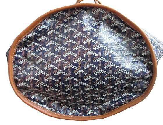 GOYARD ゴヤール 「BELHARRA」 マーカージュ トート バッグ ネイビー 紺 キャンバス リバーシブル ショッパーリボンのラッピング  Goyard2020081