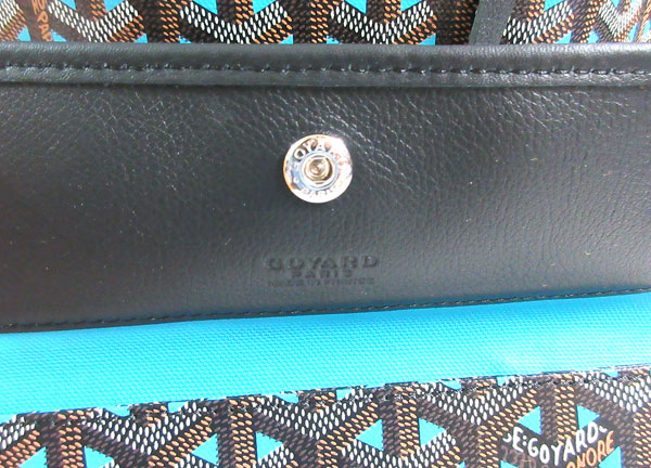 GOYARD ゴヤール サンルイ クレールヴォア PM SAC SAINT LOUIS CLAIRE VOIE ブルーターコイズ 水色 黒 Turquoise ショッパー リボン ラッピング Goyard2020087