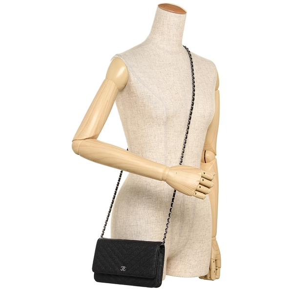 シャネル ショルダーバッグ レディース CHANEL A33814 Y33130 C3906 ブラック