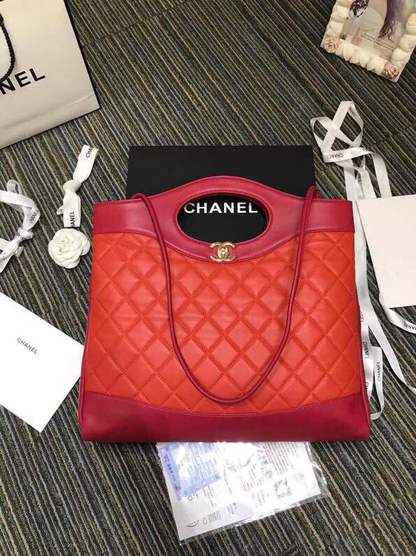 CHANEL シャネル CHANEL 31 ラージ ショッピング バッグ  オレンジ レッド A57977 Y83999 K1171