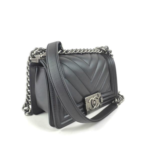 シャネル （CHANEL） ラムスキン マトラッセ Vステッチ ボーイシャネル チェーンショルダー スモール ハンド バッグ A67085
