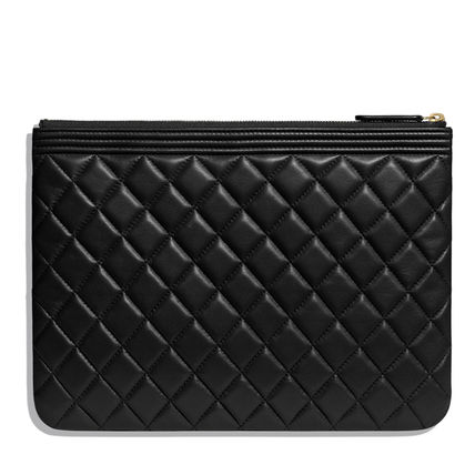 シャネルバッグ BOY CHANELポーチ ブラック A84406 Y07659 94305