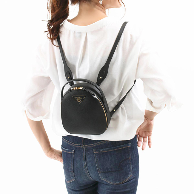 プラダ PRADA リュックサック/ハンドバッグ サフィアーノ/SAFFIANO ラックス/LUX 三角ロゴプレート ブラック 1BZ047 NZV F0002 VOOG 2019年春夏新作 レディース