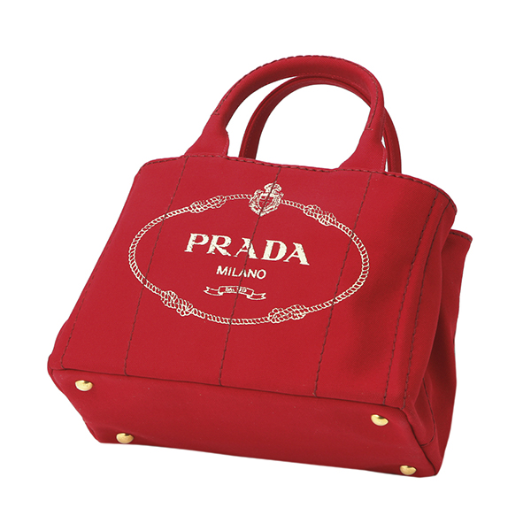 プラダ トートバッグ PRADA 1BG439 ZKI F0N50 バッグ カナパ CANAPA レディース ROSSO(ロッソ)/TALCO(タルコ) レッド 赤/オフホワイト