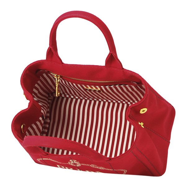 プラダ トートバッグ PRADA 1BG439 ZKI F0N50 バッグ カナパ CANAPA レディース ROSSO(ロッソ)/TALCO(タルコ) レッド 赤/オフホワイト