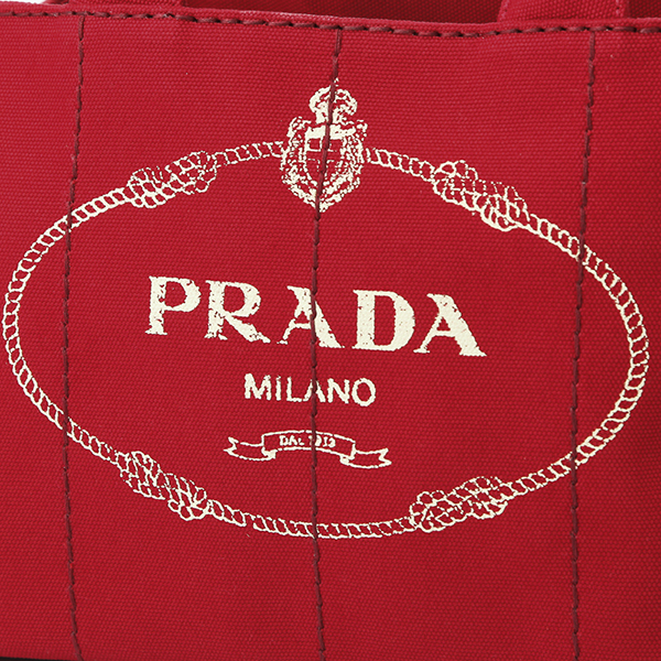 プラダ トートバッグ PRADA 1BG439 ZKI F0N50 バッグ カナパ CANAPA レディース ROSSO(ロッソ)/TALCO(タルコ) レッド 赤/オフホワイト