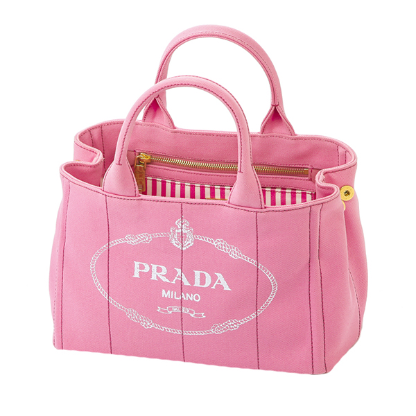 プラダ トートバッグ PRADA 1BG439 ZKI F0HTJ バッグ カナパ CANAPA レディース GERANIO(ジェラーニオ)/BIANCO(ビアンコ) ピンク/ホワイト