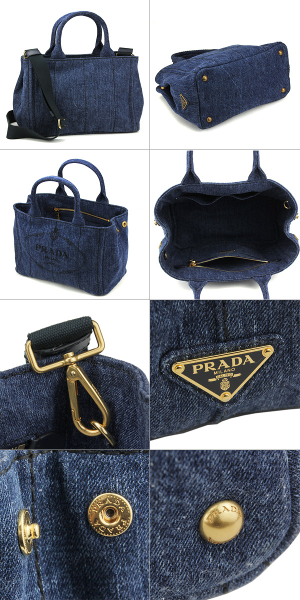 プラダ トートバッグ PRADA 1BG439 AJ6 F0E93 バッグ カナパ CANAPA レディース DENIM(デニム) ブルー