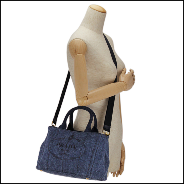 プラダ トートバッグ PRADA 1BG439 AJ6 F0E93 バッグ カナパ CANAPA レディース DENIM(デニム) ブルー