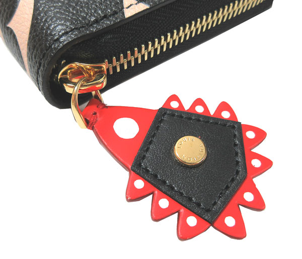 LOUISVUITTON ルイヴィトン モノグラム クラフティ アンプラント ジッピー ウォレット ノワールクレーム M69698 黒 ブラック  ラッピング ラウンドファスナー 長財布