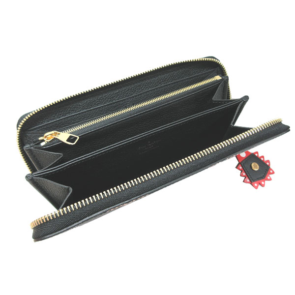 LOUISVUITTON ルイヴィトン モノグラム クラフティ アンプラント ジッピー ウォレット ノワールクレーム M69698 黒 ブラック  ラッピング ラウンドファスナー 長財布