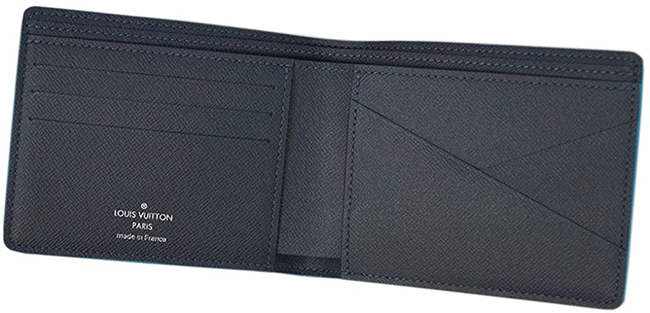 ルイヴィトン M30381 財布 ヴィトン タイガ LV メンズ 二つ折り斜めカード札入れ ポルトフォイユ・ミュルティプル ブルーマリーヌ