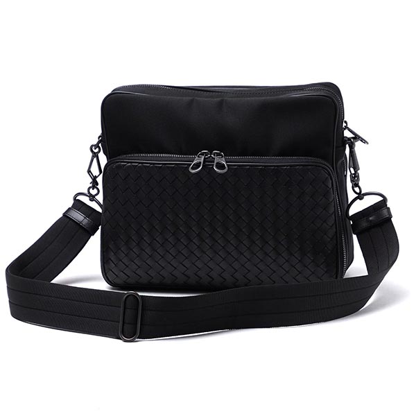BOTTEGA VENETA メッセンジャー バッグ メンズ バッグ メッセンジャーバッグ 革 メンズ 通勤 自転車 バイク レザー 本革 407391 vaye3 1000 HI-TECH CANVAS