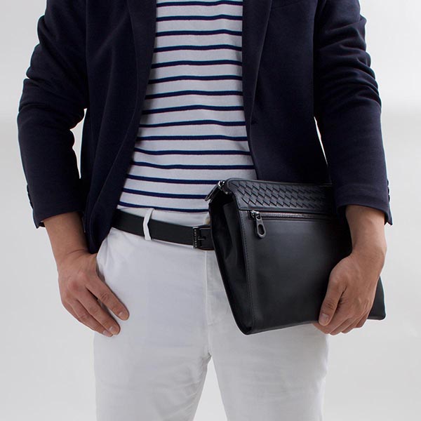 BOTTEGA VENETA セカンドバッグ イントレチャート INTRECCIATO ブラック 441573 VM402 1000 メンズ