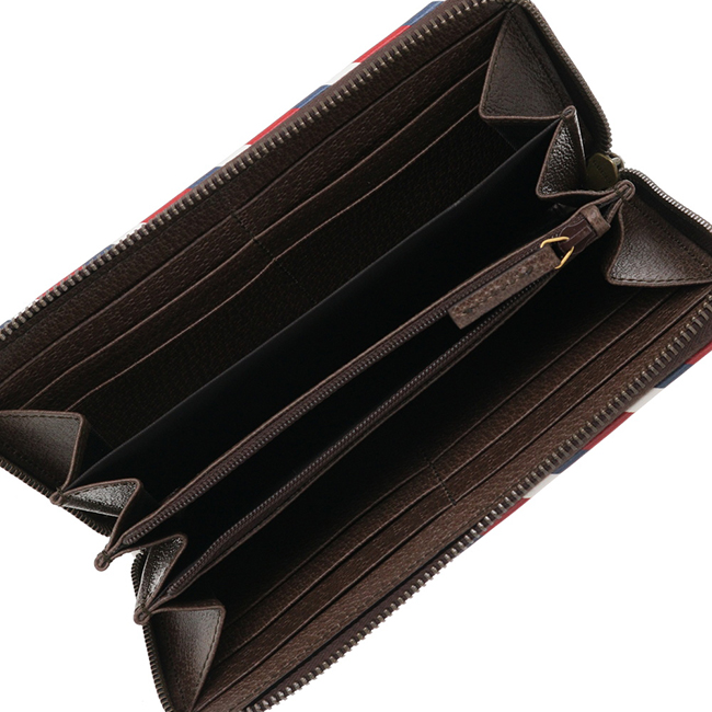 GUCCI グッチ COURRIERワッペンラウンド長財布 473909 K9GQT 8899 ベージュ コンビ