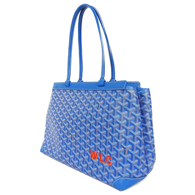 ゴヤール GOYARD ベルシャス PM トートバッグ ショルダーバッグ ヘリンボーン ブルー Goyard20200103
