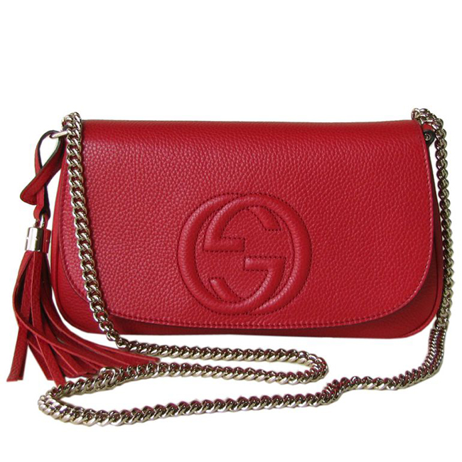 グッチ GUCCI ショルダーバッグ レディース ソーホー SOHO レザー チェーンバッグ レッド 336752 A7M0G 6523