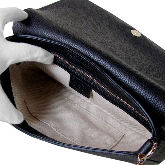 グッチ GUCCI ショルダーバッグ レディース ソーホー SOHO レザー チェーンバッグ ブラック 336752 A7M0G 1000