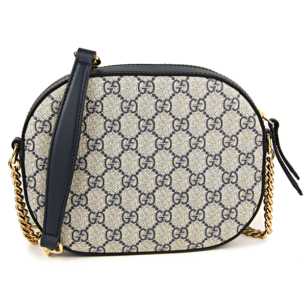 グッチ ショルダーバッグ GUCCI 409535 KHNKG 4075 バッグ GGスプリーム GG SUPREME ミニチェーンバッグ レディース BEIGE/BLUE ベージュ/ブルー 青