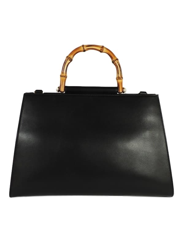 GUCCI グッチ 453764 ミディアムレザートップハンドル 2wayハンドバッグ ショルダー バンブー