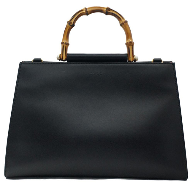 GUCCI グッチ 453764 ミディアムレザートップハンドル 2wayハンドバッグ ショルダー バンブー