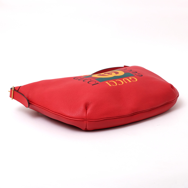グッチGUCCI プリント レザー ハーフムーン ホーボーバッグ ショルダーバッグ レッド [メンズ] 523588 0GCAT 6461
