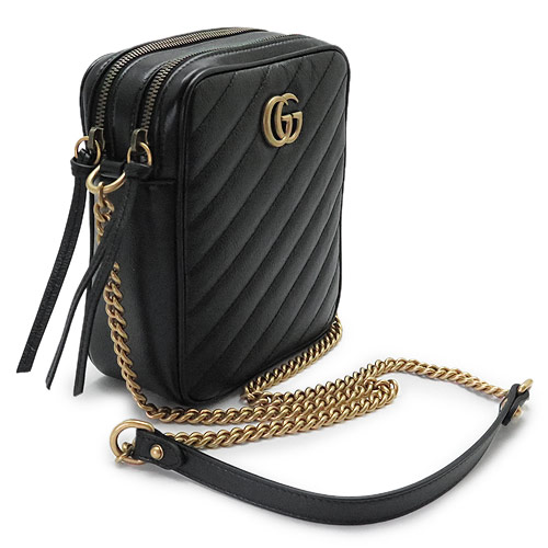 グッチ ショルダーバッグ 550155 0OLFT 1000 GUCCI ポシェット GG MARMONT/GGマーモント キルティング レザー ブラック