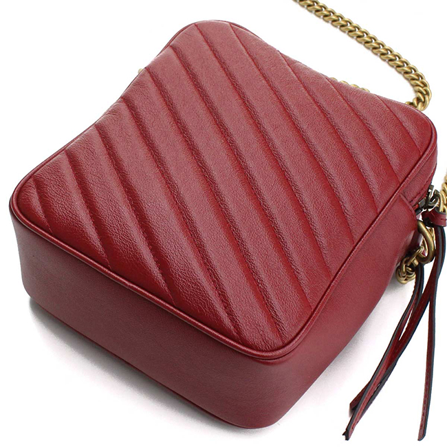 GUCCI GG MARMONT 2.0 GGマーモント2.0 斜め掛け ショルダーバッグ 550155 0OLFT 6438 レッド系 レディース