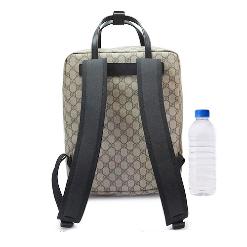 グッチ リュックサック 495558 K9R5N 9692 GUCCI バックパック GG柄 PVC キャンバス ベージュ×ブラック