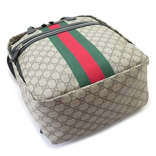 グッチ リュックサック 495558 K9R5N 9692 GUCCI バックパック GG柄 PVC キャンバス ベージュ×ブラック