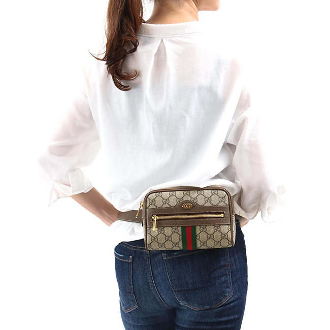 グッチ GUCCI ベルトバッグ/ウエストバッグ GGスプリーム/GG SUPREME ベージュ&エボニー&ブラウン 517076 96I3B 8745 2019年春夏新作 メンズ レディース