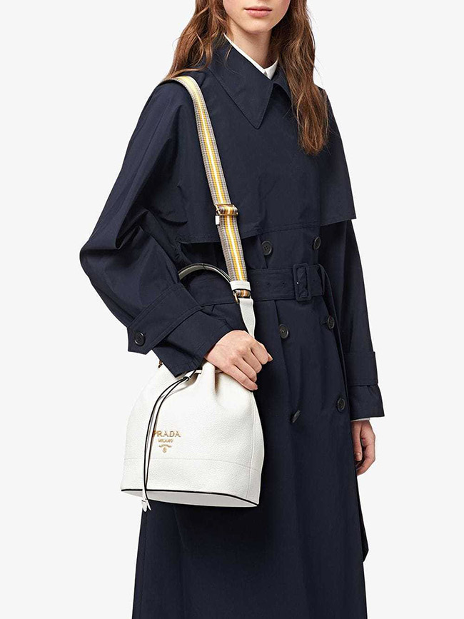 プラダ PRADA バッグ VIT.DAINO バケットバッグ ショルダー付き 2WAY ハンドバッグ 巾着 ショルダーバッグ 1BE018VNOO2BBE