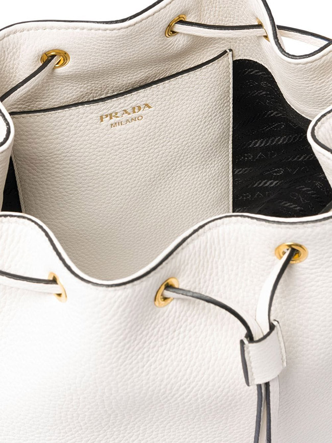 プラダ PRADA バッグ VIT.DAINO バケットバッグ ショルダー付き 2WAY ハンドバッグ 巾着 ショルダーバッグ 1BE018VNOO2BBE
