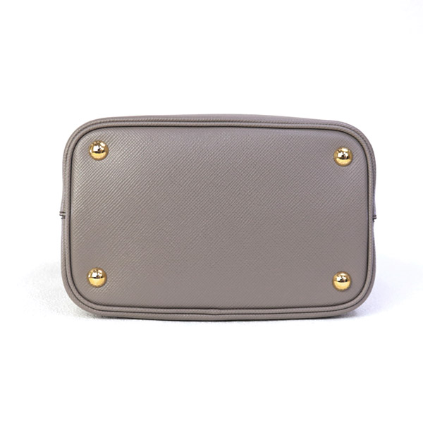 プラダ PRADAバッグ パニエ SAFFIANO CUIR+C ショルダー付き 2WAY ハンドバッグ グレージュ×ブラック 1BA212 2ERX F0LH7 ARGILLA/NERO
