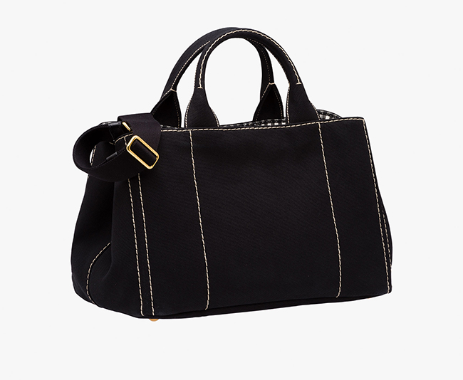 プラダ CANAPA ミディアム ハンドバッグ 2WAY ショルダーバッグ トライアングルロゴ ゴールド金具 カナパ 1BG642_ZKI_F0011_V_OOX