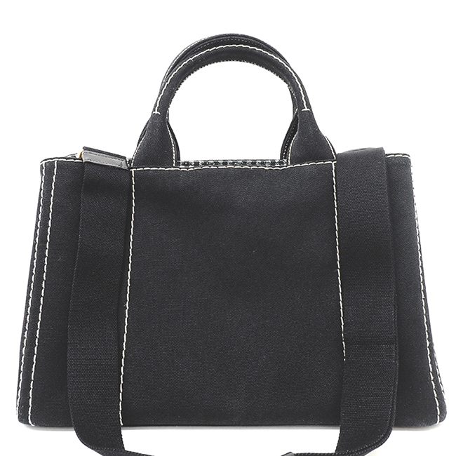 プラダ CANAPA ミディアム ハンドバッグ 2WAY ショルダーバッグ トライアングルロゴ ゴールド金具 カナパ 1BG642 トートバッグ
