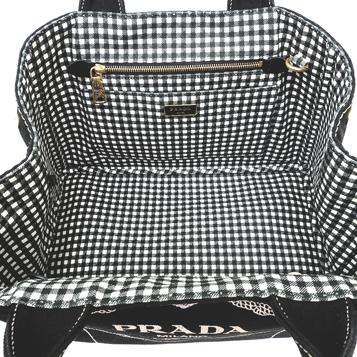 プラダ CANAPA ミディアム ハンドバッグ 2WAY ショルダーバッグ トライアングルロゴ ゴールド金具 カナパ 1BG642 トートバッグ