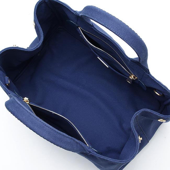 プラダPRADA ハンドバッグ 2WAY ブルー レディース トートバッグ ロゴ トライアングル 1bg642 zki f0016 CANAPA