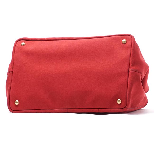 プラダ PRADA ハンドバッグ 2WAY レッド レディース トートバッグ ロゴ トライアングル 1bg642 zki f0011 CANAPA