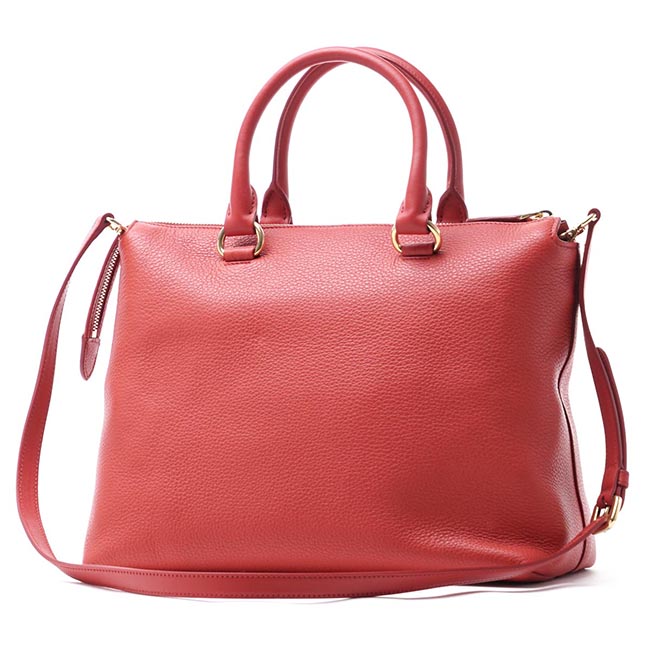 プラダ PRADA ハンドバッグ 2WAY レッド レディース トートバッグ ロゴ レザー 1ba063 2bbe f0011 VIT DAINO