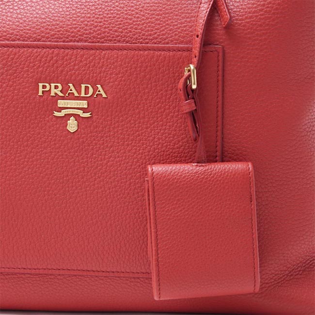プラダ PRADA ハンドバッグ 2WAY レッド レディース トートバッグ ロゴ レザー 1ba063 2bbe f0011 VIT DAINO
