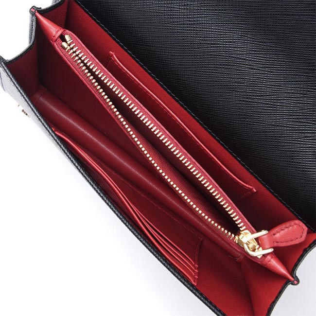 プラダ PRADA ショルダーバッグ ブラック レディース ブラック バッグ チェーン ミニショルダー クラッチ プレゼント レザー 1bp006 v cow nzv f0002