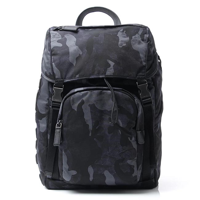 PRADA バックパック リュックサック グレー メンズ リュック バッグ パック ロゴ 2vz135 2b02 f0008 MY CHARACTER マイキャラクター 