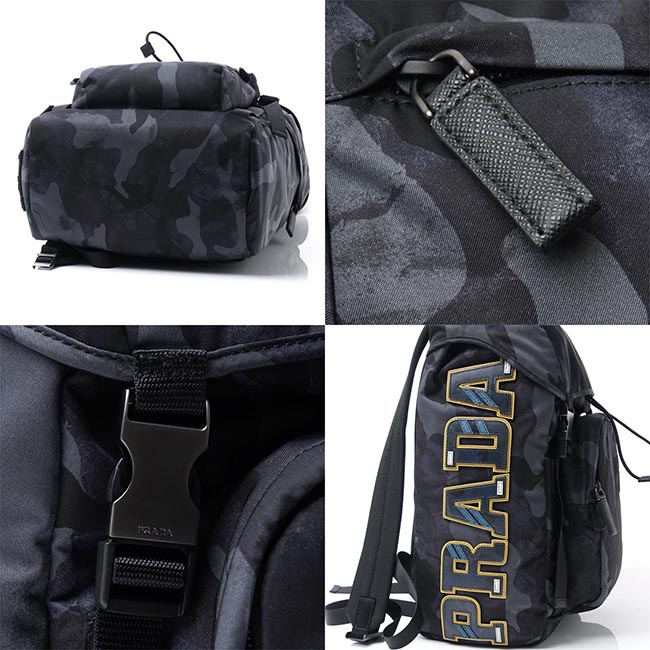 PRADA バックパック リュックサック グレー メンズ リュック バッグ パック ロゴ 2vz135 2b02 f0008 MY CHARACTER マイキャラクター 