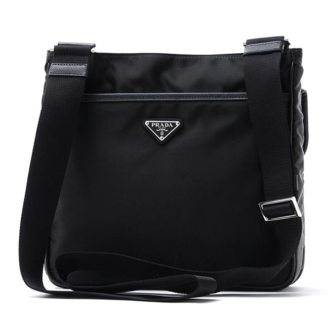プラダ PRADA メッセンジャー バッグ ブラック メンズ バッグ カジュアル ナイロン ロゴ モノグラム 2vh269 064 f0002